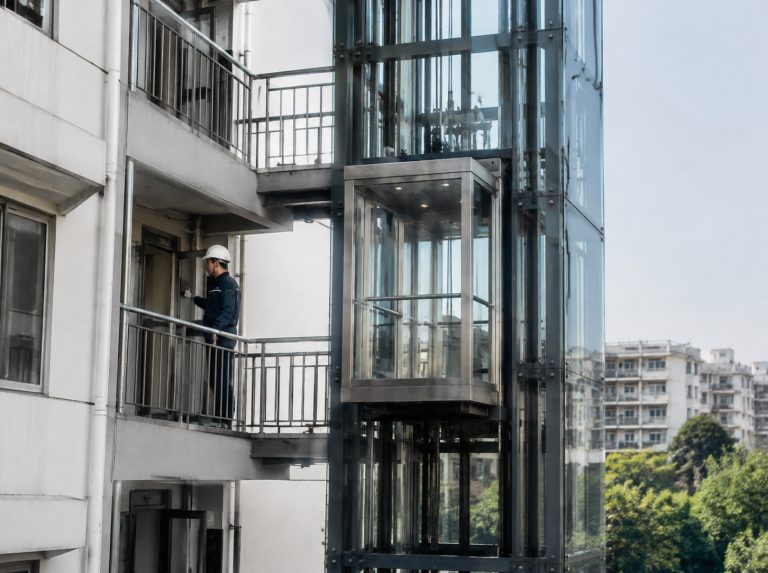 北海旧楼加建观光电梯